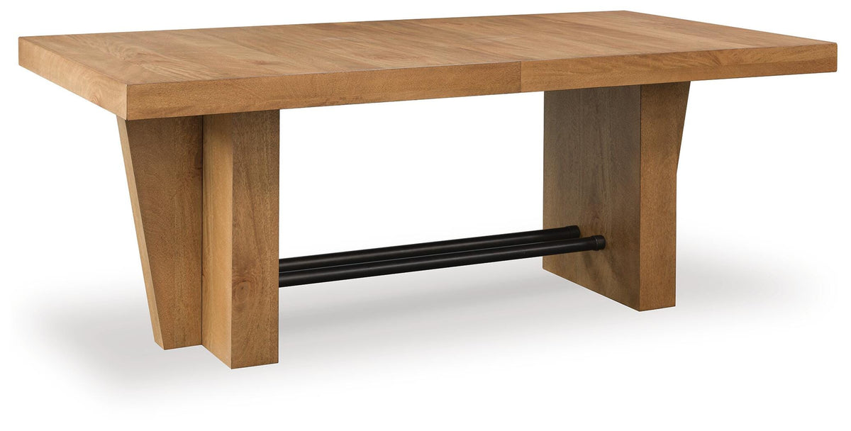 Mesa de Comedor y 10 Sillas Kristiland Café Claro – vista en ángulo 3