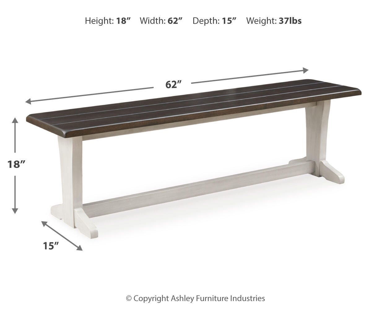 Banca de Comedor Darborn 62"