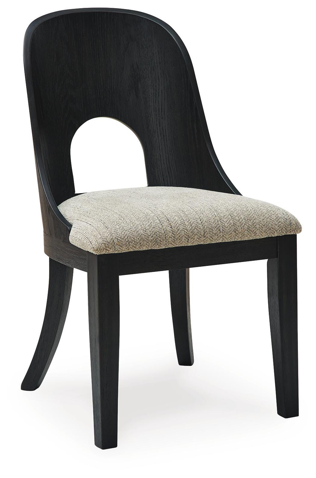 Silla de Comedor Rowanbeck Gris/Negro – vista en ángulo