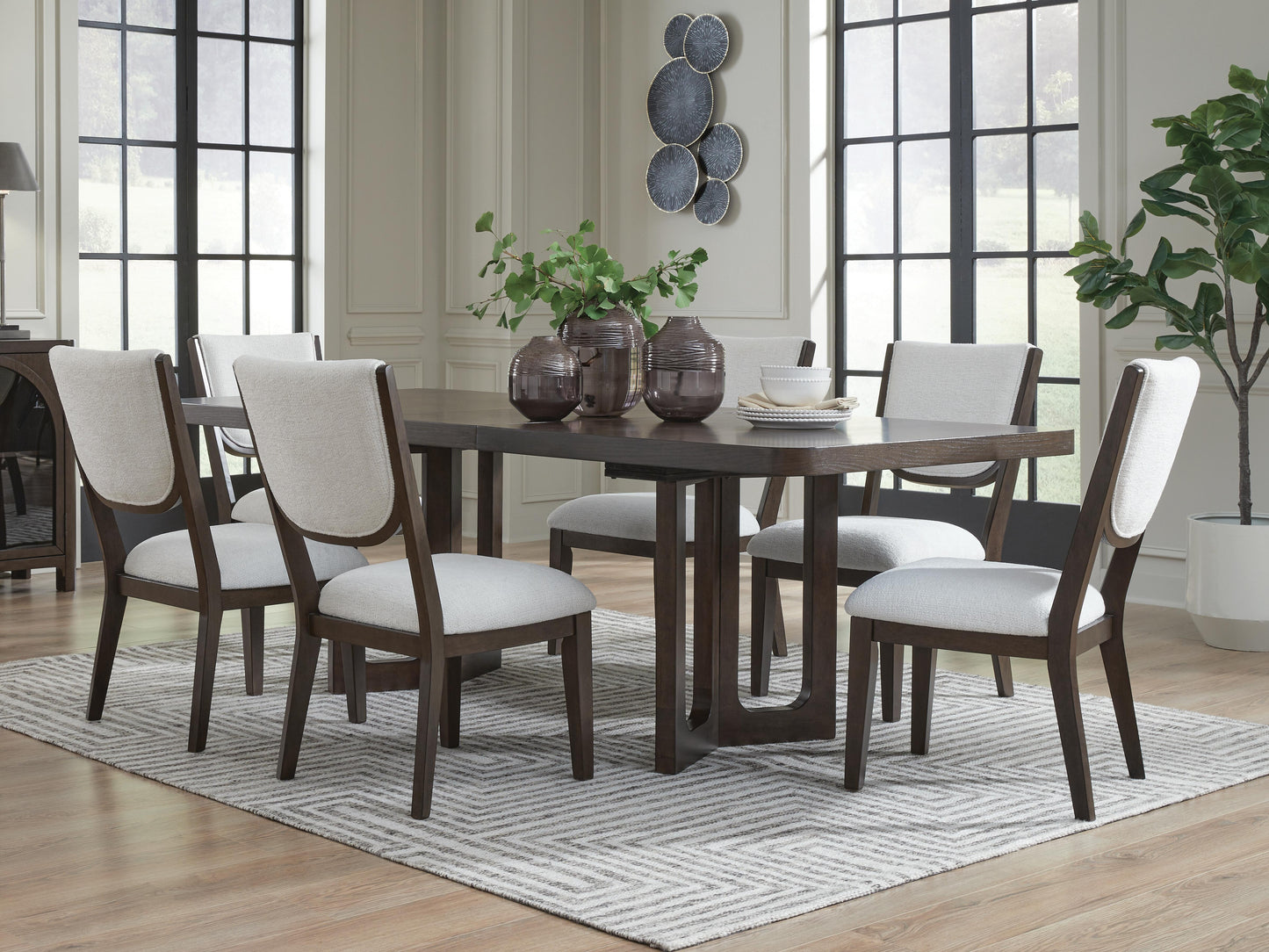 Mesa de Comedor Extensible y 6 Sillas Breckington