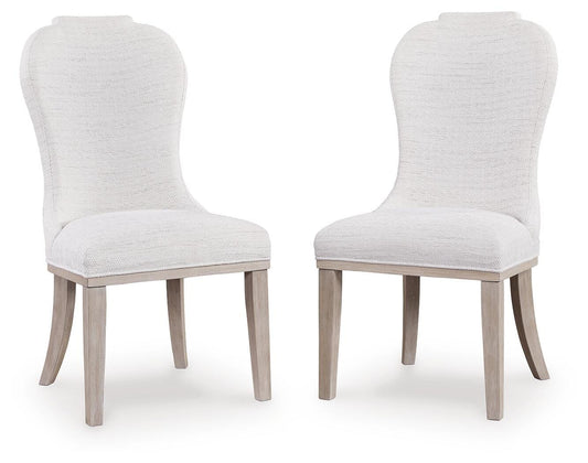 Silla de Comedor Jorlaina Blanco/Gris Claro – vista frontal