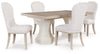 Mesa de Comedor Extensible y 4 Sillas Jorlaina