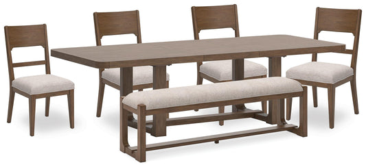 Mesa de Comedor, 4 Sillas y Banca Cabalynn