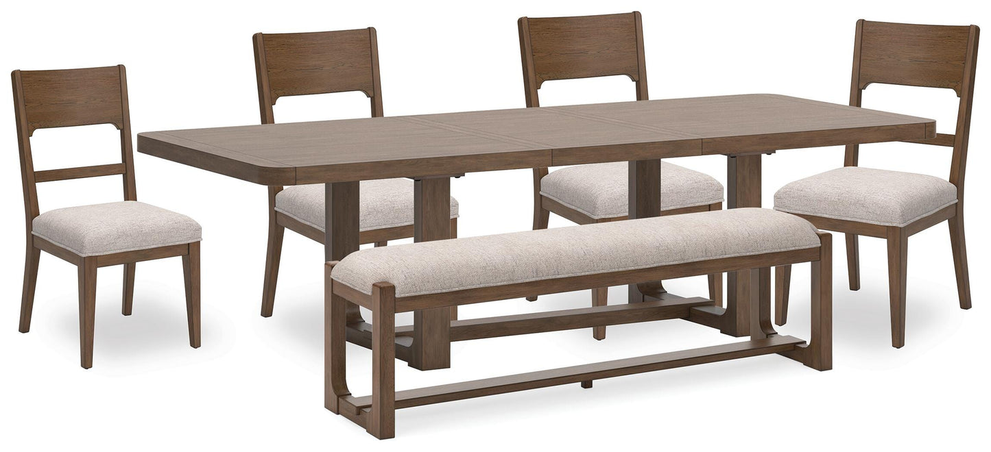Mesa de Comedor, 4 Sillas y Banca Cabalynn