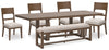 Mesa de Comedor, 4 Sillas y Banca Cabalynn