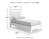 Cama de Panel Plataforma Twin Flannia