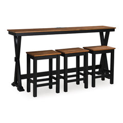 Mesa de Comedor Altura Desayunador y 3 Taburetes de Bar Set Wildenauer