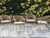 Set de 5 piezas exterior Ocean Park : Mesa de comedor + 4 sillas