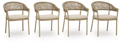 Set de 5 piezas exterior Ocean Park : Mesa de comedor + 4 sillas