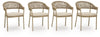 Set de 5 piezas exterior Ocean Park : Mesa de comedor + 4 sillas