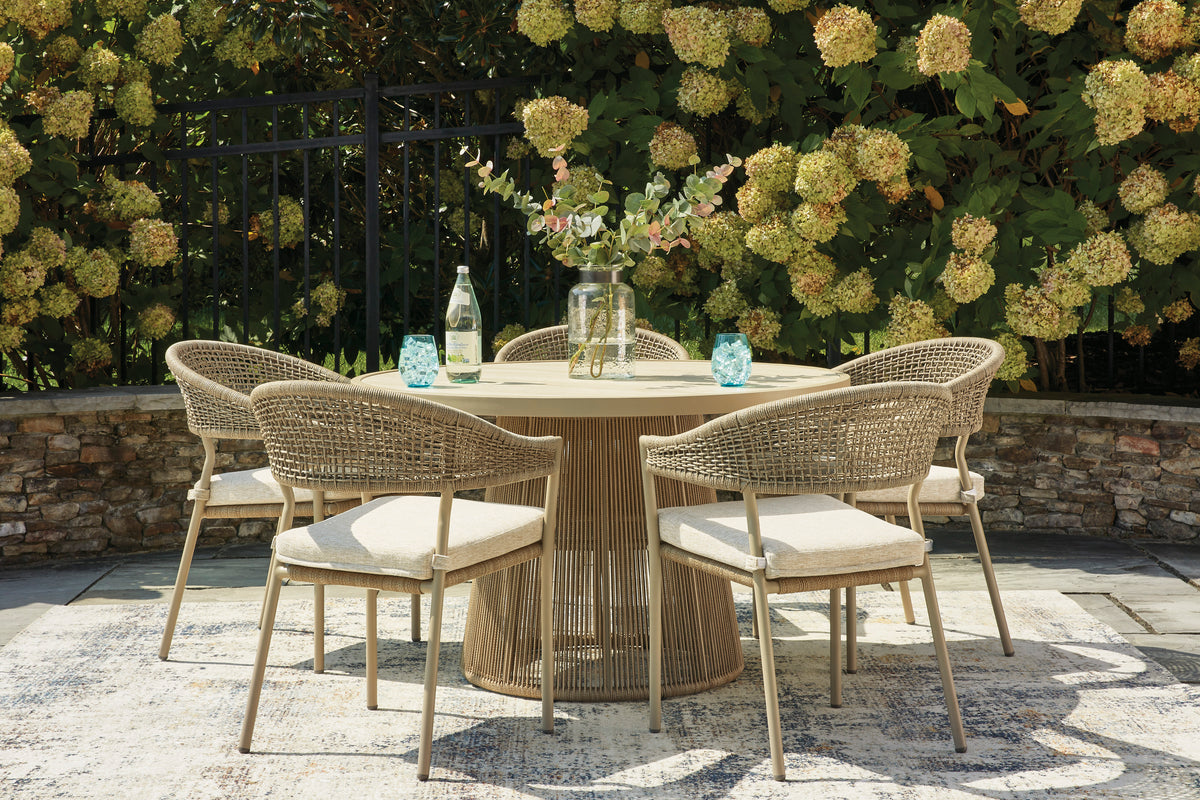 Silla con Brazos de Exterior con Cojín Ocean Park