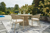 Set de 5 piezas exterior Ocean Park : Mesa de comedor + 4 sillas