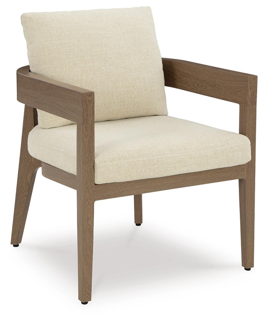 de Exterior de Comedor Silla con Brazos con Cojín Serene Bay – vista en ángulo