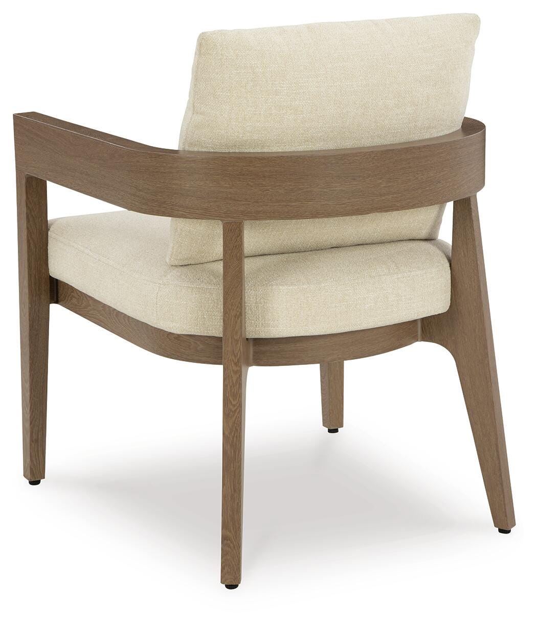de Exterior de Comedor Silla con Brazos con Cojín Serene Bay – vista posterior