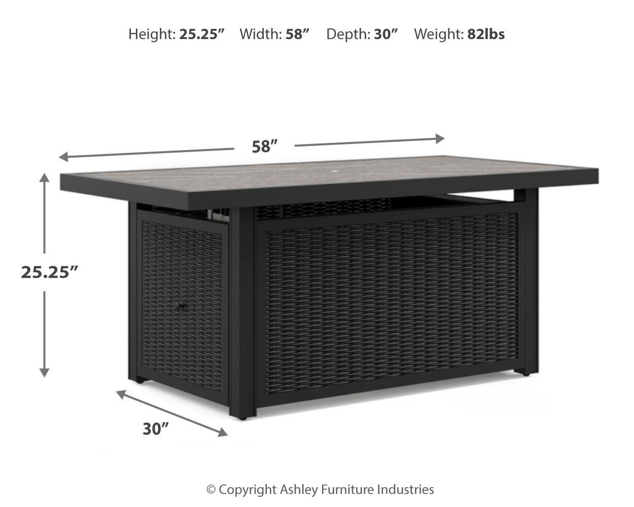 Mesa con Fogata de Exterior Beachcroft