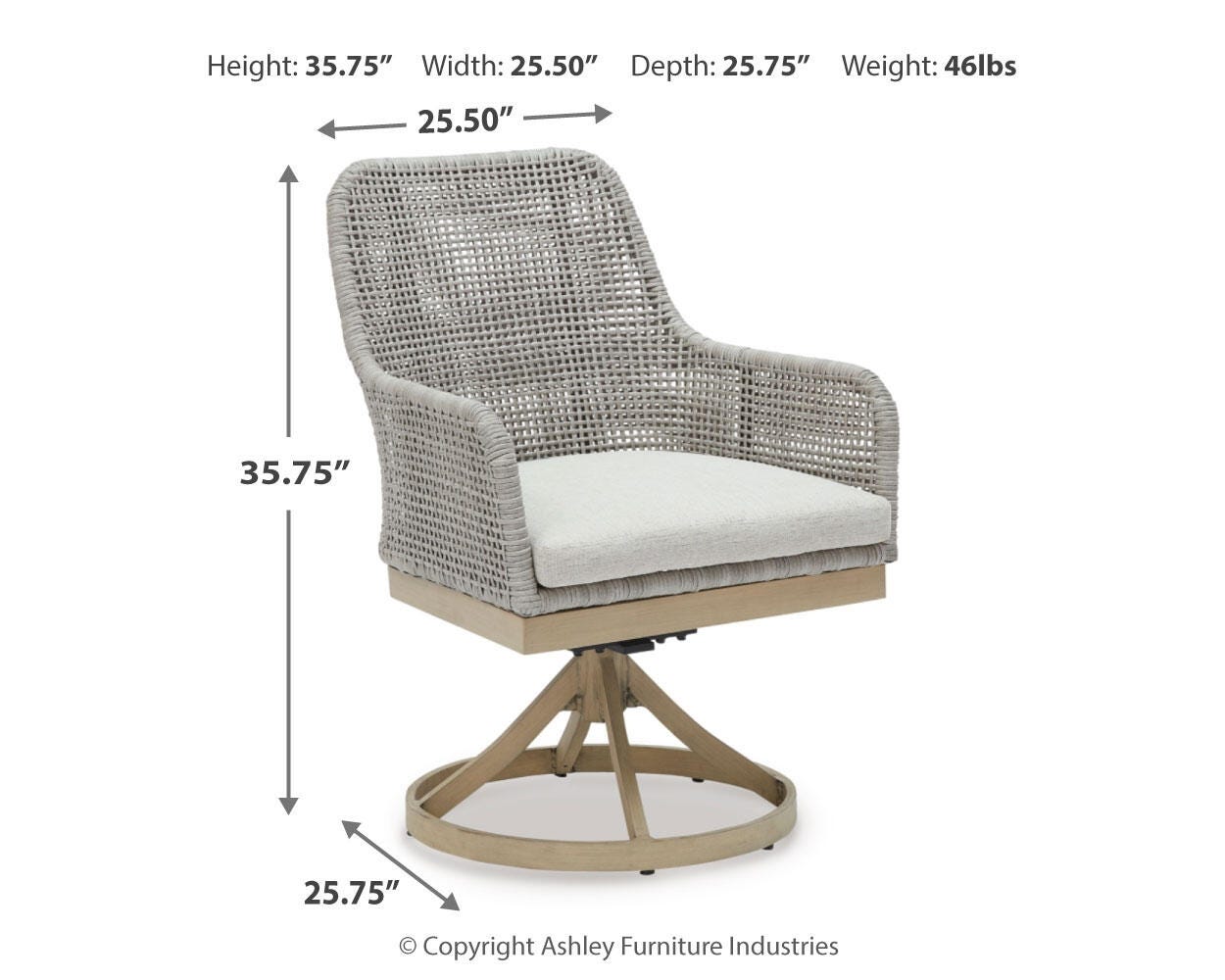 de Exterior Giratorio Silla de Comedor Seton Creek