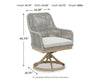 de Exterior Giratorio Silla de Comedor Seton Creek