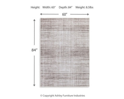 5' x 7' Washable Tapete Moorhill