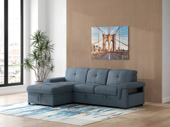 Sofá cama plegable de 2 piezas con  chaise longue  Ruffner