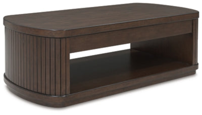 Mesa de Centro con Tapa Elevable Korestone – vista en ángulo