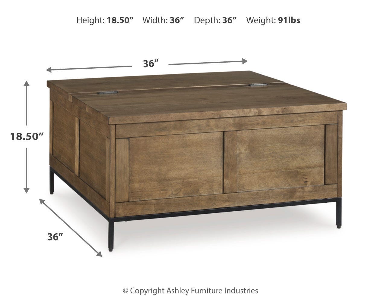 Mesa de Centro con Tapa Elevable Torlanta