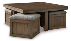Mesa de Centro con 4 Taburetes Boardernest