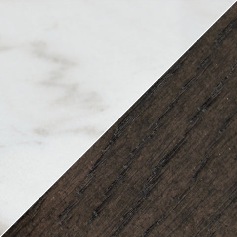 Blanco/Marrón oscuro