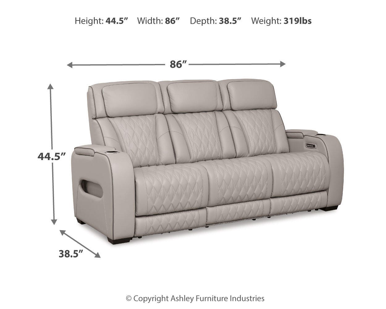 Sofá Reclinable Boyington Eléctrico