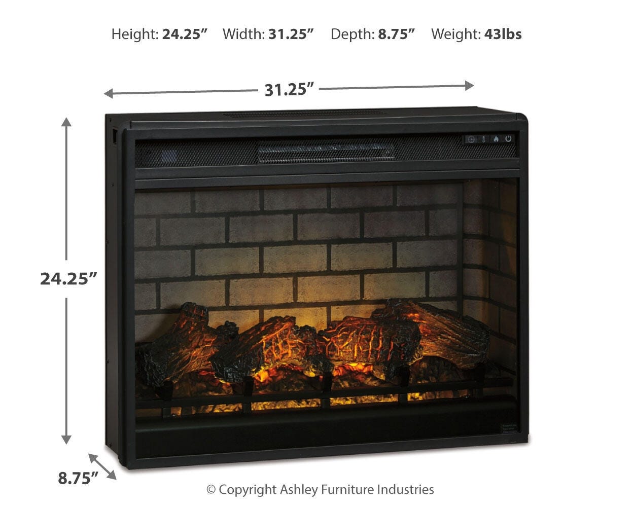 Entretenimiento de Accesorios Eléctrico Infrarrojo Chimenea Inserto